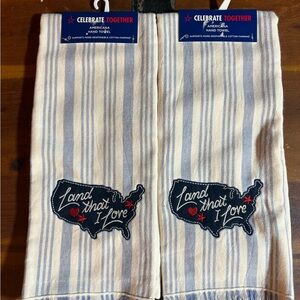 Kohl's Land That I LoveBlue and White Striped Hand Towel